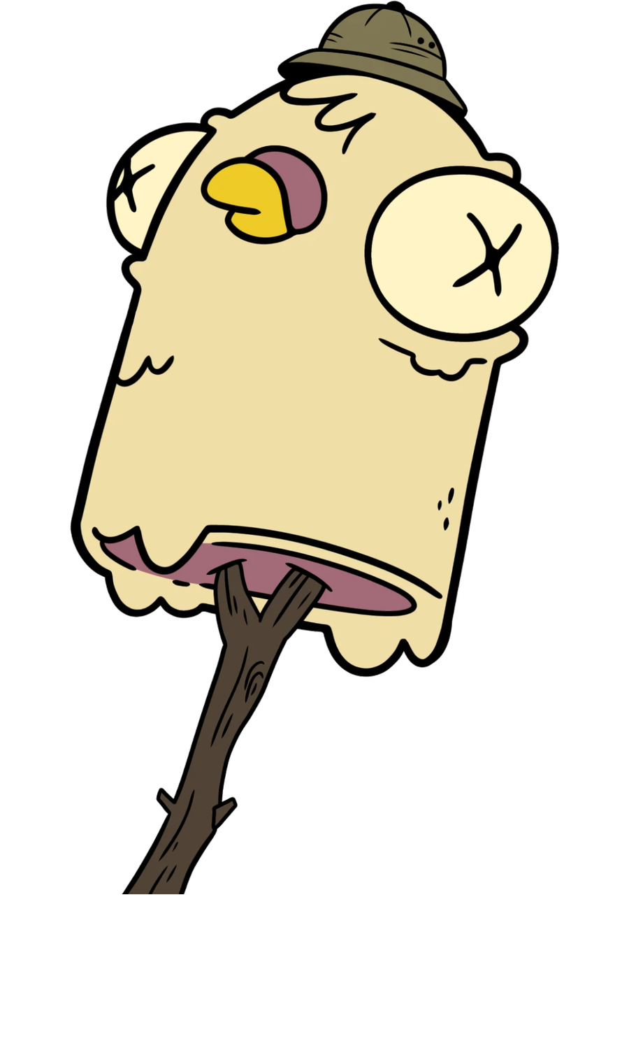 Coocoin number 604, a cream pigeon head in a pith helmet