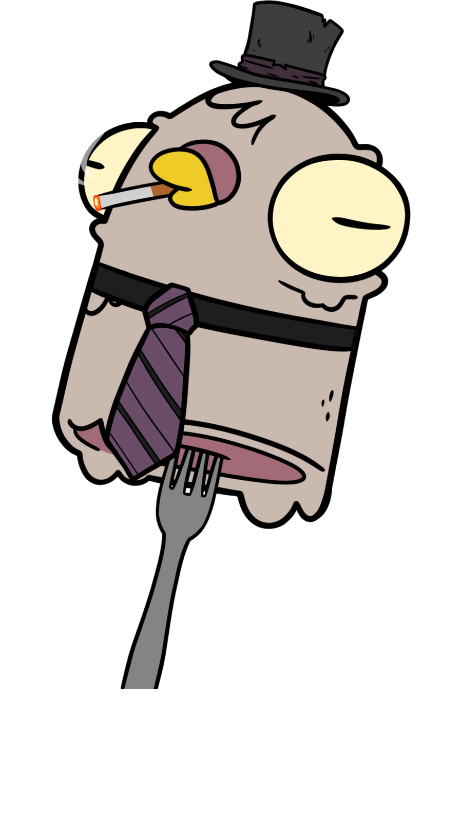 Coocoin number 938, a grey pigeon head in a top hat